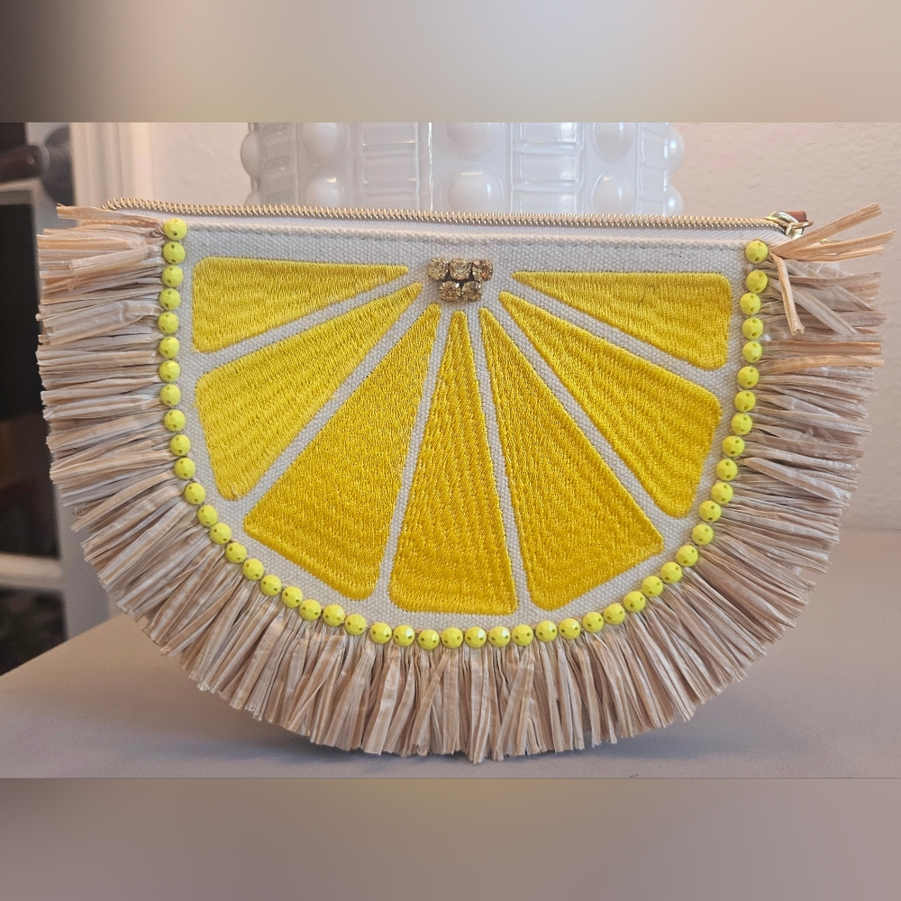 Stella and Dot lemon pouch